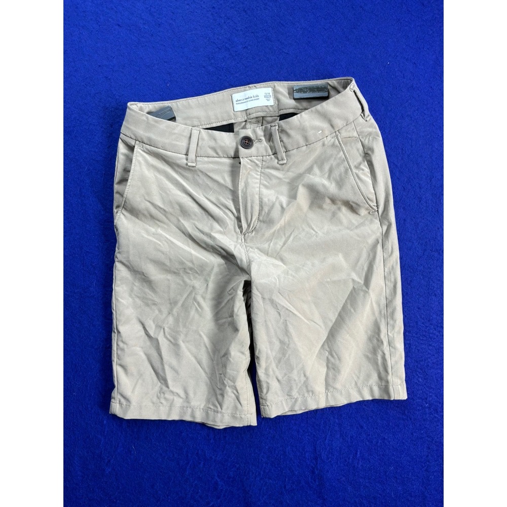 Preppy Boys Abercrombie Kids Performance Chino Shorts 13/14 Tan Khaki